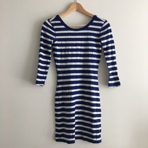 Express low‎ back striped 3/4 fit dress